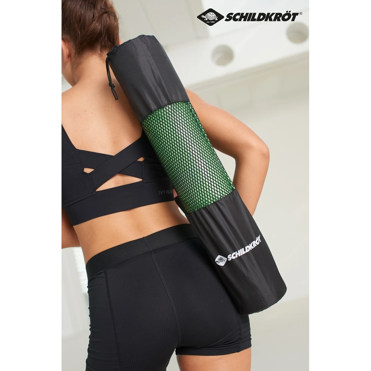 Schildkröt Yogamatte PVC Flecht-Optik (180x 61x 0,4cm) In Tragetasche Grün 4 Schildkröt Yogamatte PVC Flecht-Optik (180x 61x 0,4cm) In Tragetasche Grün – Bild 2