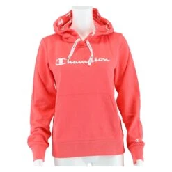 Champion Kapuzenpullover (Hoodie Ungefüttert) American Classic Logo Pink Damen