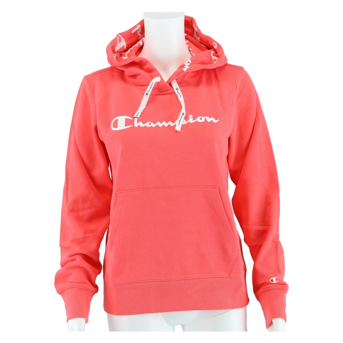 Champion Kapuzenpullover (Hoodie Ungefüttert) American Classic Logo Pink Damen 3 Champion Kapuzenpullover (Hoodie Ungefüttert) American Classic Logo Pink Damen