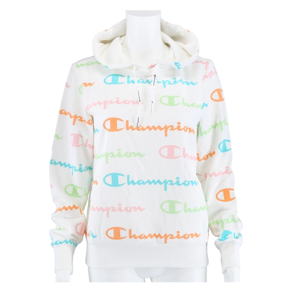 Champion Kapuzenpullover Logo Print Weiss/bunt Damen 3 Champion Kapuzenpullover Logo Print Weiss/bunt Damen