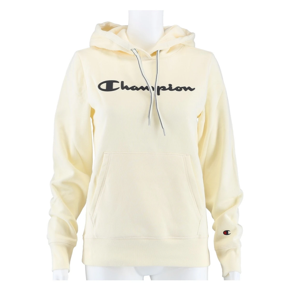 Champion Hoodie Sweatshirt Big Logo Print (gefüttert) Beige Damen 3 Champion Hoodie Sweatshirt Big Logo Print (gefüttert) Beige Damen