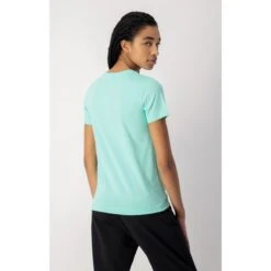 Champion Shirt (Baumwolle) Big Logo-Print Hellgrün Damen -Tnt Champion Geschaft CHAMPION 114911 GS101 S22 SHIRT 2 1200x1200 1