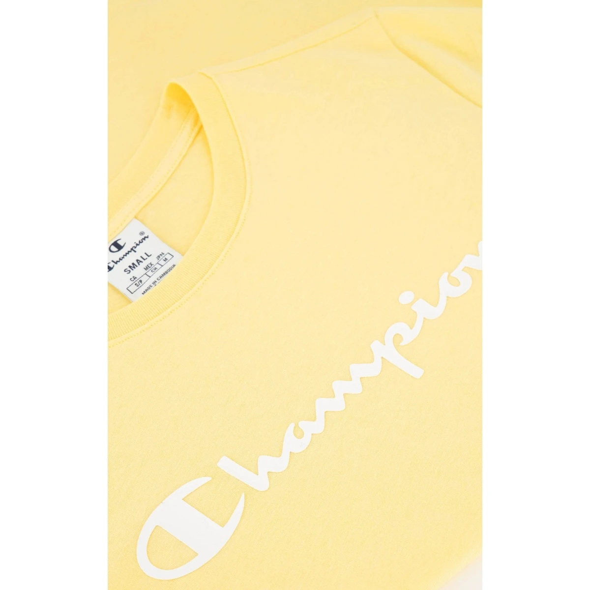 Champion Shirt (Baumwolle) Big Logo-Print Gelb Damen 7 Champion Shirt (Baumwolle) Big Logo-Print Gelb Damen – Bild 5