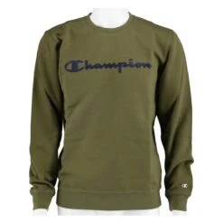 Champion Pullover Crewneck Big Logo Armeegrün Herren