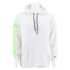 Champion Hoodie Arm Logo Print (ungefüttert) Weiss Herren