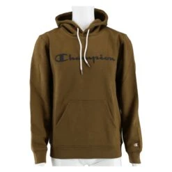 Champion Kapuzenpullover Hoodie Logo Print (gefüttert) Forestgrün Herren
