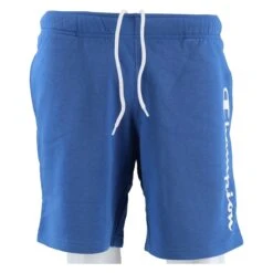 Champion Freizeithose Bermuda(Baumwolle) Kurz Logo Schriftzug Blau Herren