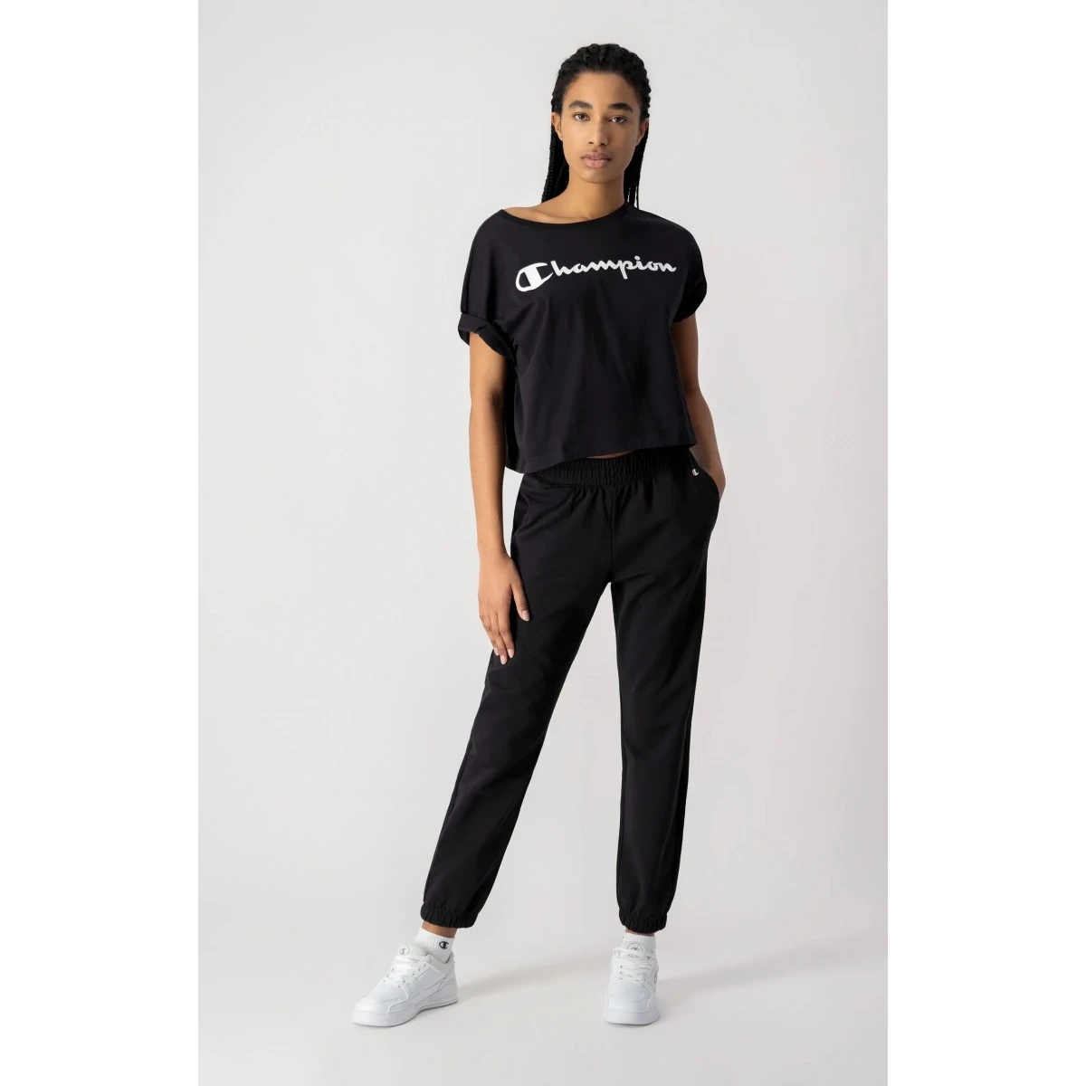 Champion Freizeit-Jogginghose Aus Stretch-Baumwolle Mit C-Logo Lang 2022 Schwarz Damen 7 Champion Freizeit-Jogginghose Aus Stretch-Baumwolle Mit C-Logo Lang 2022 Schwarz Damen – Bild 5