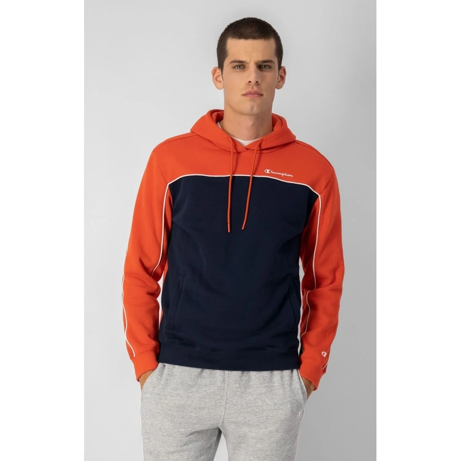 Champion Kapuzenpullover (Hoodie) Aus Baumwollfleece In Farbblockoptik Rot/dunkelblau Herren 3 Champion Kapuzenpullover (Hoodie) Aus Baumwollfleece In Farbblockoptik Rot/dunkelblau Herren