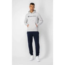 Champion Kapuzenpullover (Hoodie) Aus Baumwollfleece Big Logo Print Hellgrau Herren -Tnt Champion Geschaft Champion Kapuzenpullover Herren 218282 EM021 4 945x945 1