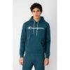 Champion Kapuzenpullover (Hoodie) Aus Baumwollfleece Big Logo Print Petrol/weiss Herren -Tnt Champion Geschaft Champion Kapuzenpullover Herren 218282 GS549 1 945x945 1