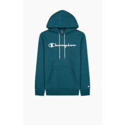 Champion Kapuzenpullover (Hoodie) Aus Baumwollfleece Big Logo Print Petrol/weiss Herren -Tnt Champion Geschaft Champion Kapuzenpullover Herren 218282 GS549 5 944x944 1