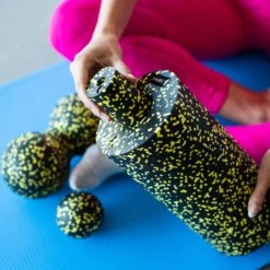 HMS Fitness Massage-Set Pro FSBM04 (Massagerolle, Minirolle, Einzelball Und Duoball) Schwarz/gelb -Tnt Champion Geschaft FSBM04 BLACK YELLOW SET MAXI 10 1200x1200 1