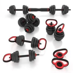 HMS Fitness SGX120 (2 Teile) Pro Set 6-in-1 Set Mit Gewichten 20kg