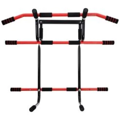 HMS Fitness DD12 Multifunktionales Türreck (Klimmzugstange) Schwarz/rot