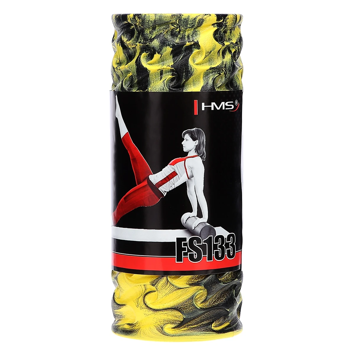 HMS Fitness Massagerolle FS133 33cm (EVA/PVC, Für Ganzkörpertraining) Gelb/schwarz - 1 Stück 4 HMS Fitness Massagerolle FS133 33cm (EVA/PVC, Für Ganzkörpertraining) Gelb/schwarz - 1 Stück – Bild 2