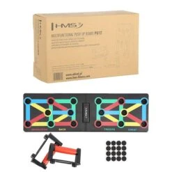 HMS Fitness PU12 Multifunktionales Liegestützbrett Schwarz/bunt -Tnt Champion Geschaft HMS Fitness PU12 Liegestuetzbrett 17 45 042 10 600x600 1