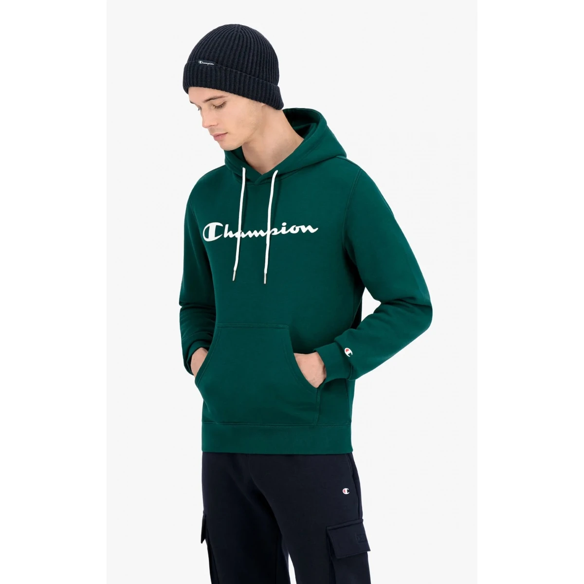 Champion Kapuzenpullover Hoodie Logo Print (gefüttert) Laubgrün Herren 3 Champion Kapuzenpullover Hoodie Logo Print (gefüttert) Laubgrün Herren