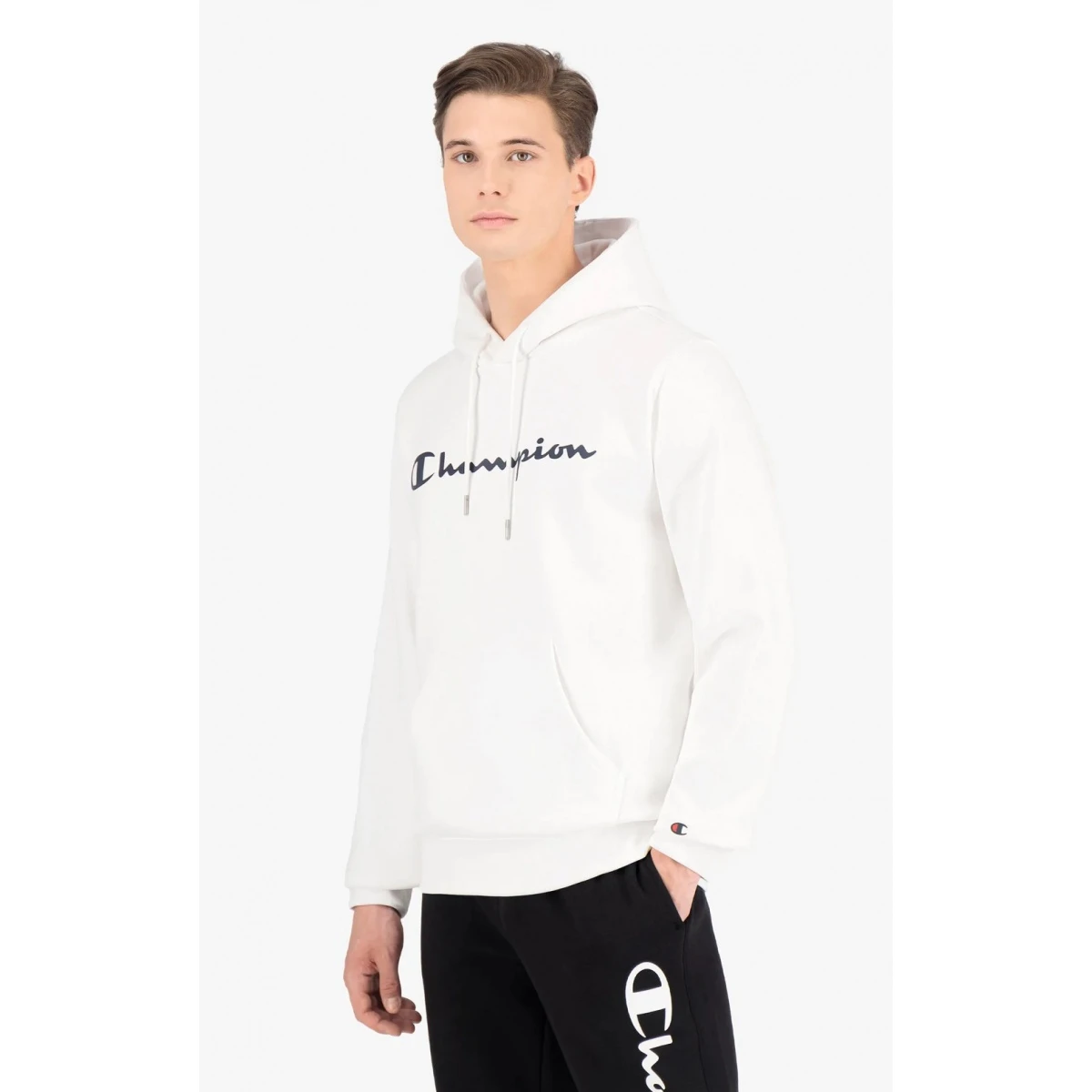 Champion Kapuzenpullover Hoodie Logo Print (gefüttert) Weiss Herren 3 Champion Kapuzenpullover Hoodie Logo Print (gefüttert) Weiss Herren