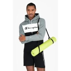 Champion Kapuzenpullover (Baumwoll-Hoodie) American Classic Grau/schwarz Herren