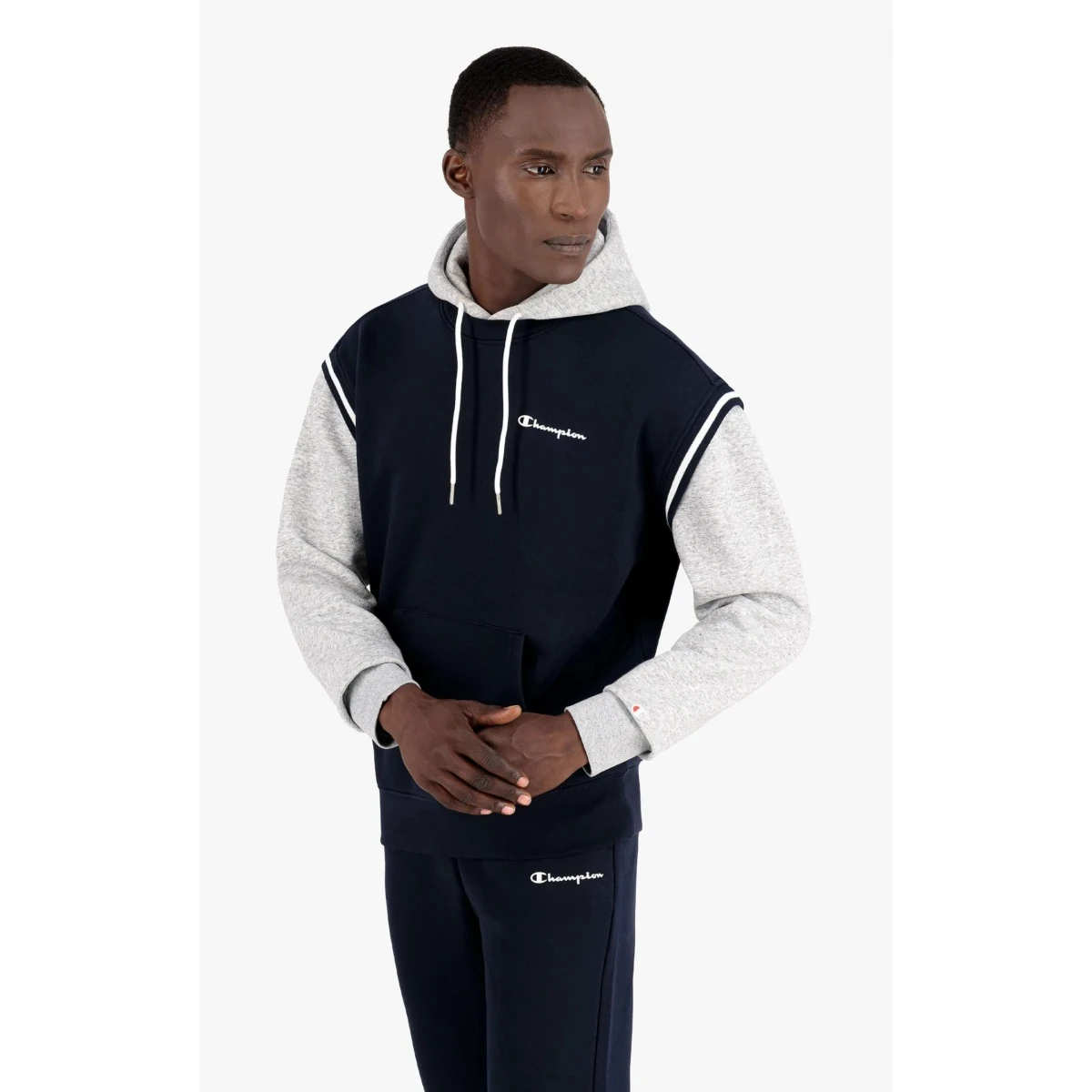 Champion Kapuzenpullover (Baumwoll-Hoodie) Kontrastfarben Mit Kleinem Logo Navyblau Herren 3 Champion Kapuzenpullover (Baumwoll-Hoodie) Kontrastfarben Mit Kleinem Logo Navyblau Herren