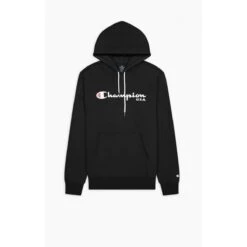 Champion Kapuzenpullover (Fleece Baumwoll-Hoodie) Off Court Mit USA-Logo Schwarz Herren -Tnt Champion Geschaft chpeu 216893 kk001 full 1200x1200 1